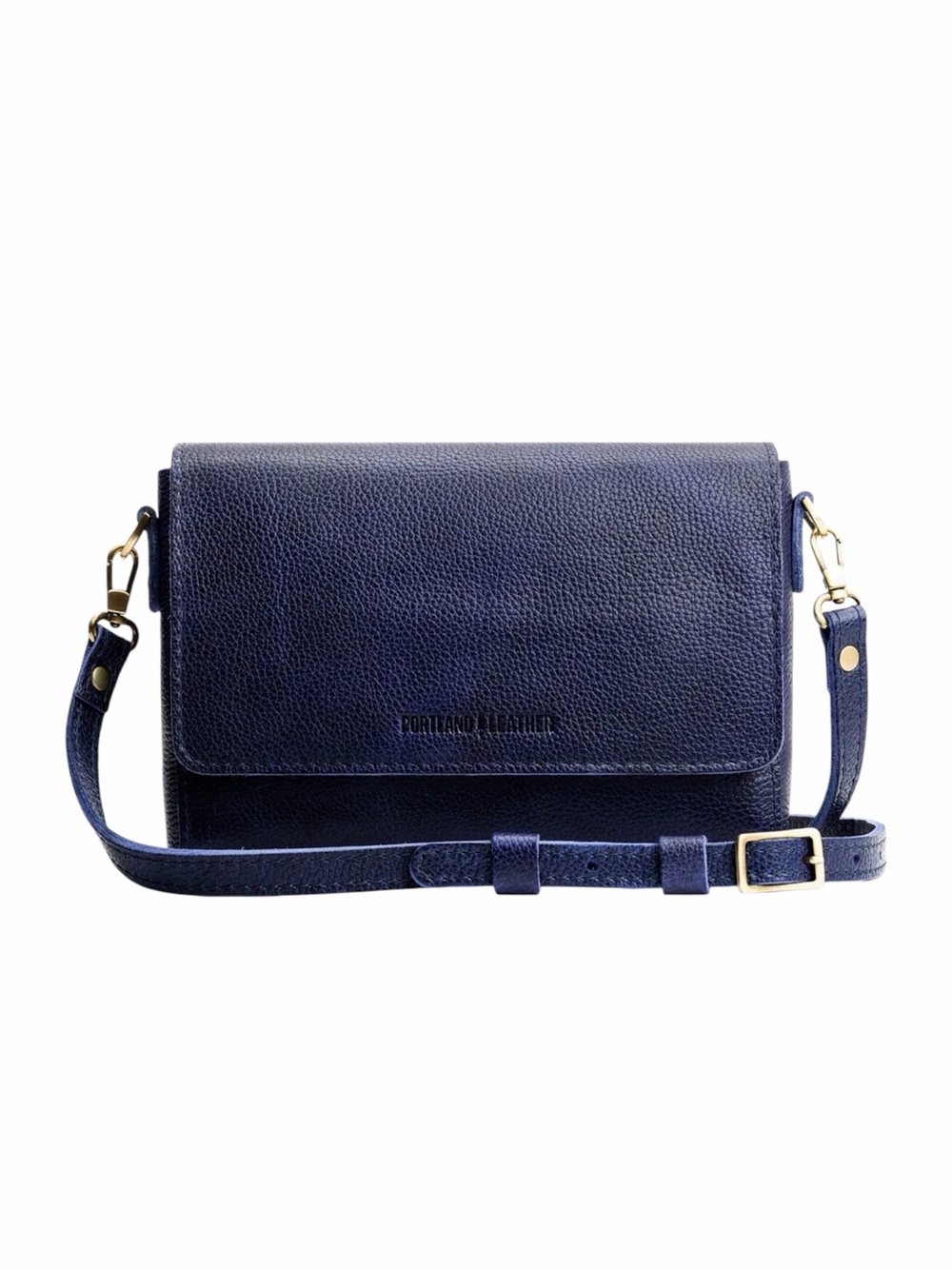 Portland Leather Navy Blue Crossbody Bag